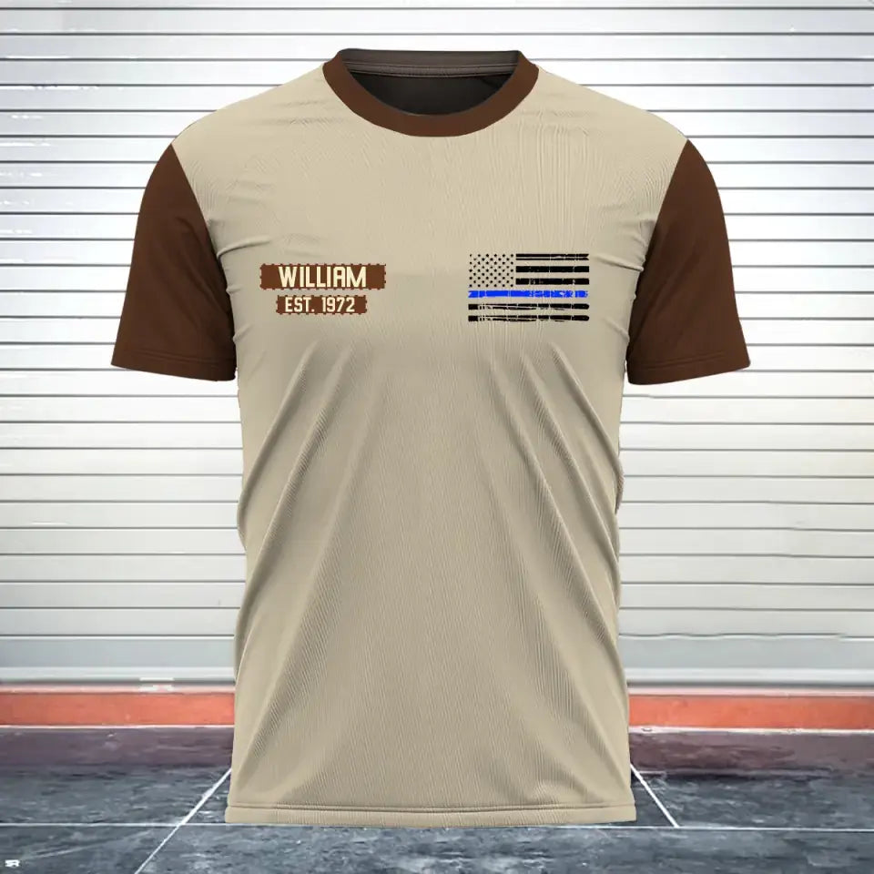 Personalized US Police Punisher Tshirt Printed 24249AHVH