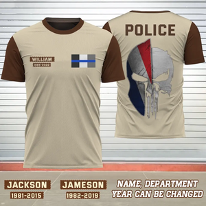 Personalized France Police Punisher Tshirt Printed 24249AHVH
