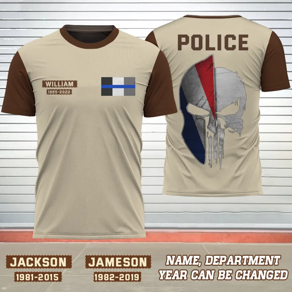 Personalized France Police Punisher Tshirt Printed 24249AHVH