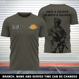 Personalized Once A Soldier Always A Soldier Australian Veteran T-shirt 3D Printed AHKH24234