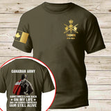 Personalized 1st Special Forces Sometimes I Look Back  On My Life And I Am Seriously Impressed I Am Still Alive Canadian Veteran T-shirt Printed AHLVA24240