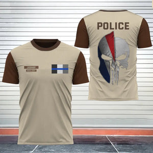Personalized France Police Punisher Tshirt Printed 24249AHVH