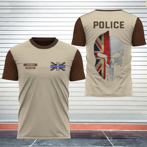 Personalized United Kingdom Police Punisher Tshirt Printed 24249AHVH