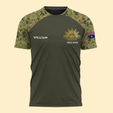 Personalized Australian Veteran Logo Custom Name & Time  Just The Tip I Promise T-shirt Printed QTHN24239