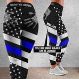 Personalized Taken By My Sheepdog Thin Blue Line Legging Printed QTVQ24286