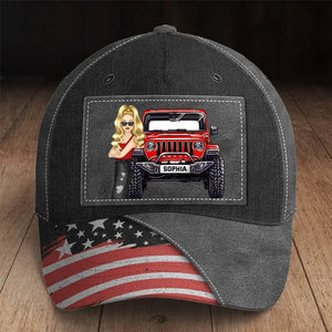 Personalized Jeep Girl Custom Name Cap Printed KVH24243