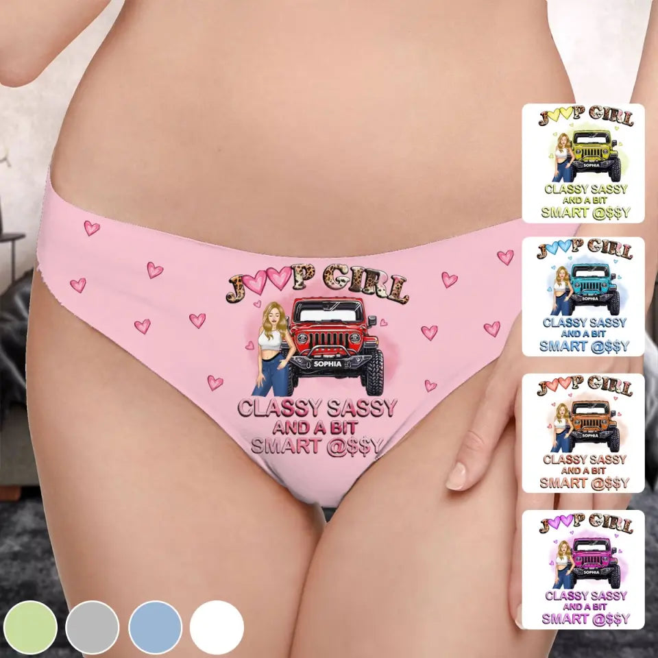 Personalized Jeep Girl Classy Sassy And A Bit Smart Assy Low Waist Underwear Printed LVA24294