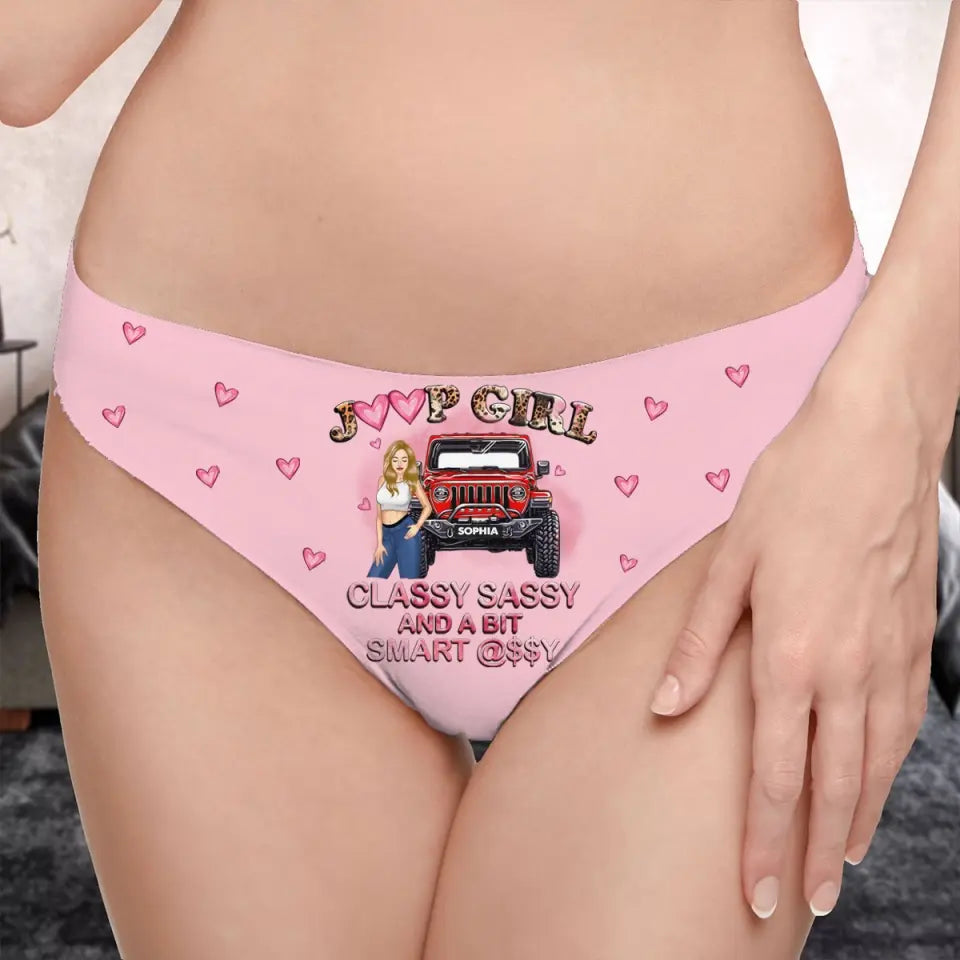 Personalized Jeep Girl Classy Sassy And A Bit Smart Assy Low Waist Underwear Printed LVA24294