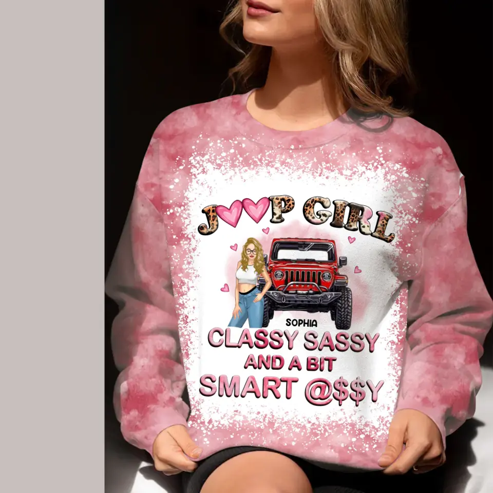 Personalized Jeep Girl Classy Sassy Smart Assy Sweater 3D Printed HN24319