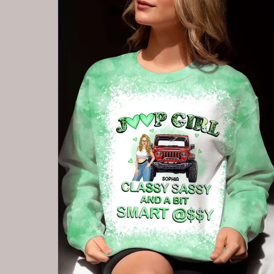 Personalized Jeep Girl Classy Sassy Smart Assy Sweater 3D Printed HN24319
