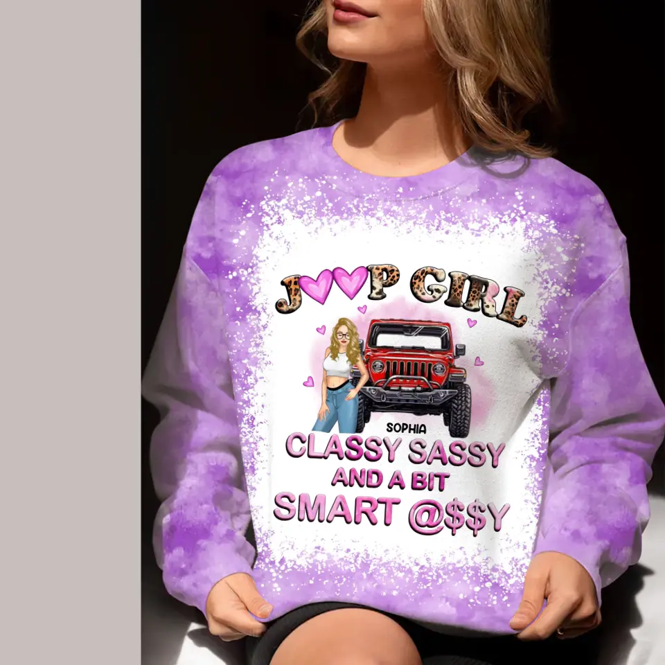 Personalized Jeep Girl Classy Sassy Smart Assy Sweater 3D Printed HN24319