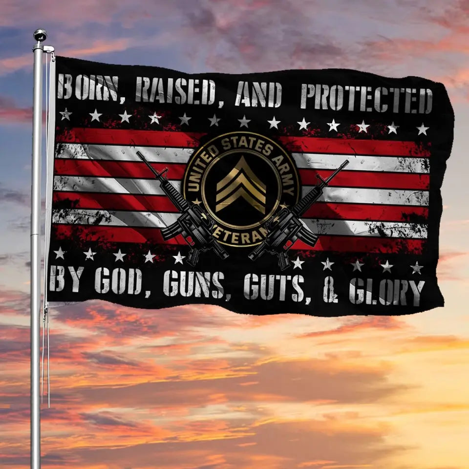 Personalized US Veteran Flag Printed 24344AHVQ