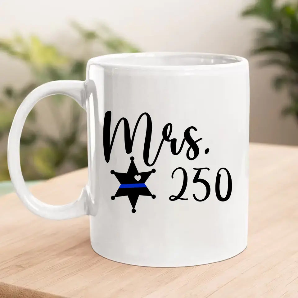Personalized Police ID Love Gift White Mug Printed HN24342