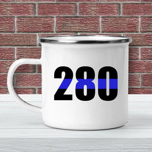 Personalized Police ID Thin Blue Line Steel Mug Printed LVA24251