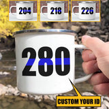 Personalized Police ID Thin Blue Line Steel Mug Printed LVA24251