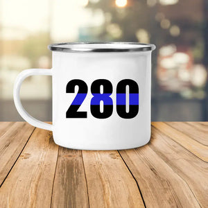 Personalized Police ID Thin Blue Line Steel Mug Printed LVA24251