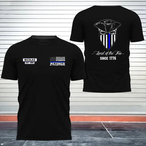 Personalized Land Of The Free Since 1776 Retired US Police T-shirt Printed AHKH24366