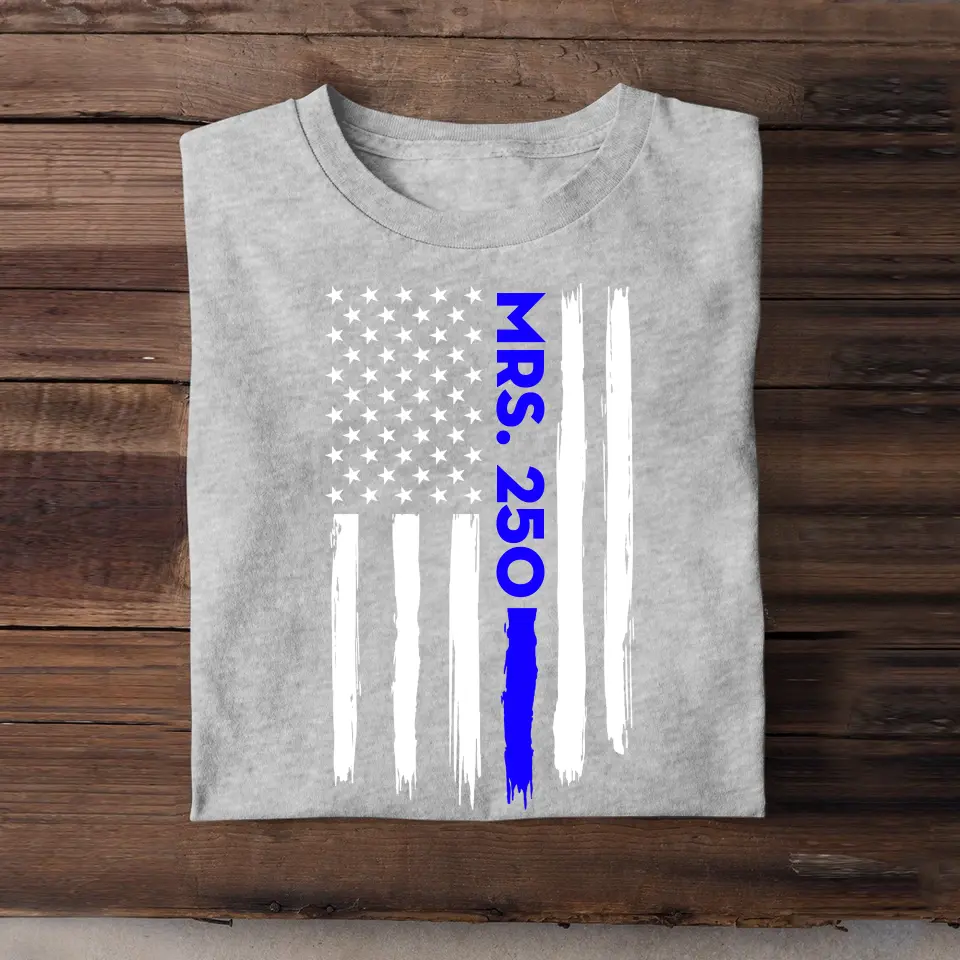 Personalized US Police ID Love Gift for Her for Him T-shirt Printed QTHN24376