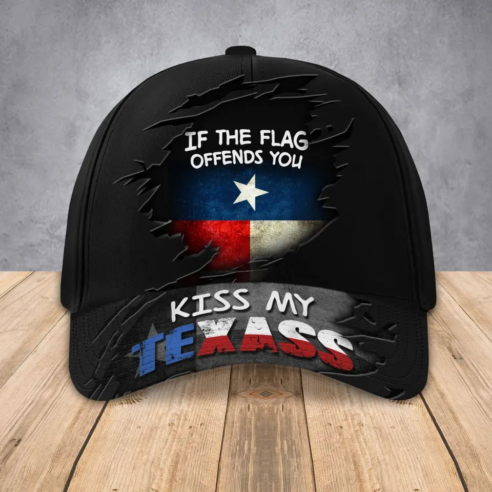 Personalized Texas Flag Kiss My Texass Cap QTVA24378