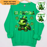 Personalized Grandma Turle Clover & Kid Names Sweatshirt Printed HN24383