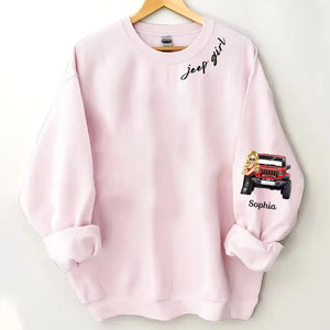Personalized Jeep Girl Sweatshirt Printed 24373KVH