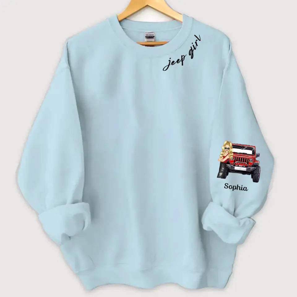 Personalized Jeep Girl Sweatshirt Printed 24373KVH