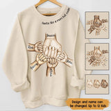 Personalized Auntie Like A Mom But Cooler Hands with Kid Names Sweatshirt Printed VQ24402