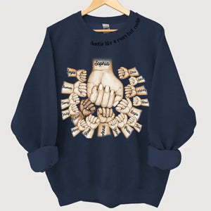 Personalized Auntie Like A Mom But Cooler Hands with Kid Names Sweatshirt Printed VQ24402