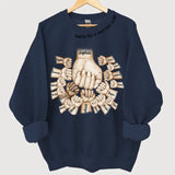 Personalized Auntie Like A Mom But Cooler Hands with Kid Names Sweatshirt Printed VQ24402