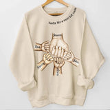 Personalized Auntie Heart Hands with Kid Names Sweatshirt Printed VQ24412