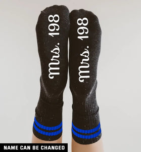 Personalized Police Custom Name Thin Blue Line 3D Socks Printed QTKH24418
