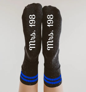 Personalized Police Custom Name Thin Blue Line 3D Socks Printed QTKH24418