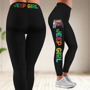 Personalized Jeep Girl Custom Name Legging QTVQ24429