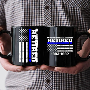 Personalized Retired Police Custom Served Time Black Mug Printe AHHN24435