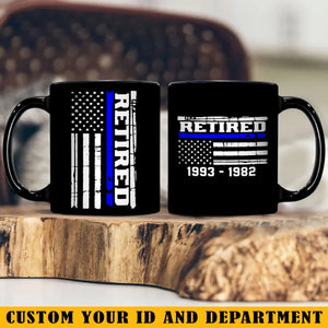 Personalized Retired Police Custom Served Time Black Mug Printe AHHN24435