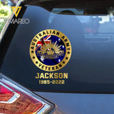 Personalized Australian Army Veteran Custom Name Decal Printed AHKH24439