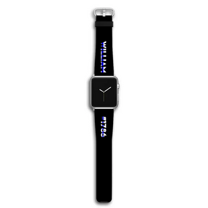 Personalized Police Officer Custom Name & ID Apple or Samsung Huawei Watch Band Leather Printed QTHN24459