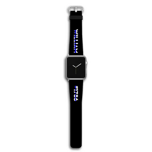 Personalized Police Officer Custom Name & ID Apple or Samsung Huawei Watch Band Leather Printed QTHN24459