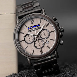 Personalized Retired Police Custom Served Time Wooden Watch Printed KVH24472