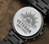 Personalized Australian Amry Veteran Custom Name & Served Time Wooden Watch Printed KVH24468