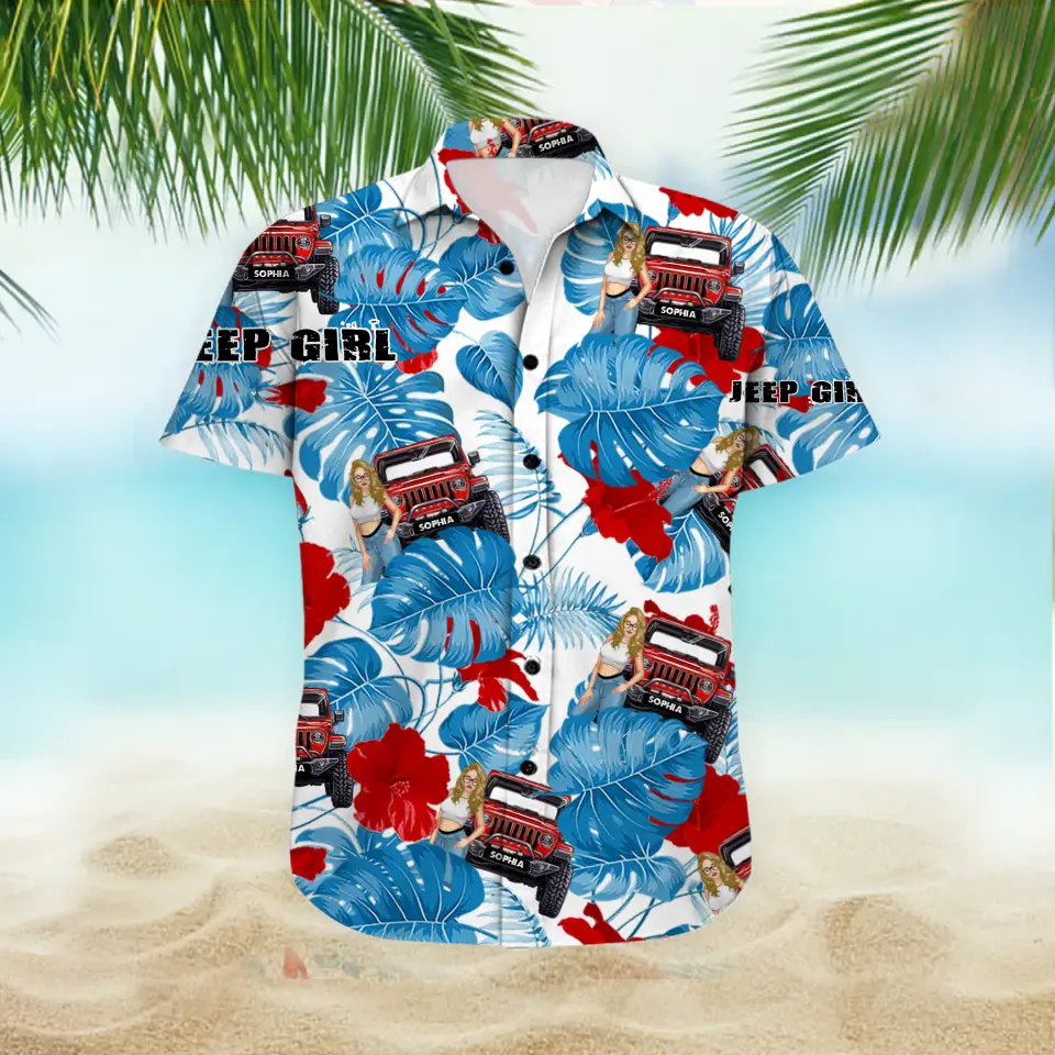 Personalized Jeep Girl Custom Name Hawaii Shirt Printed HN24473