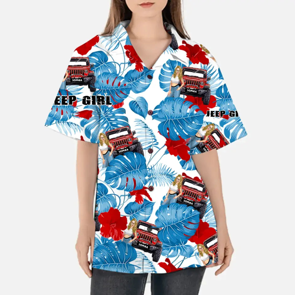 Personalized Jeep Girl Custom Name Hawaii Shirt Printed HN24473