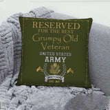 Personalized Reserved For The Best Grumpy Old Veteran US Army Rank Camo Pillow Printed AHVQ24493