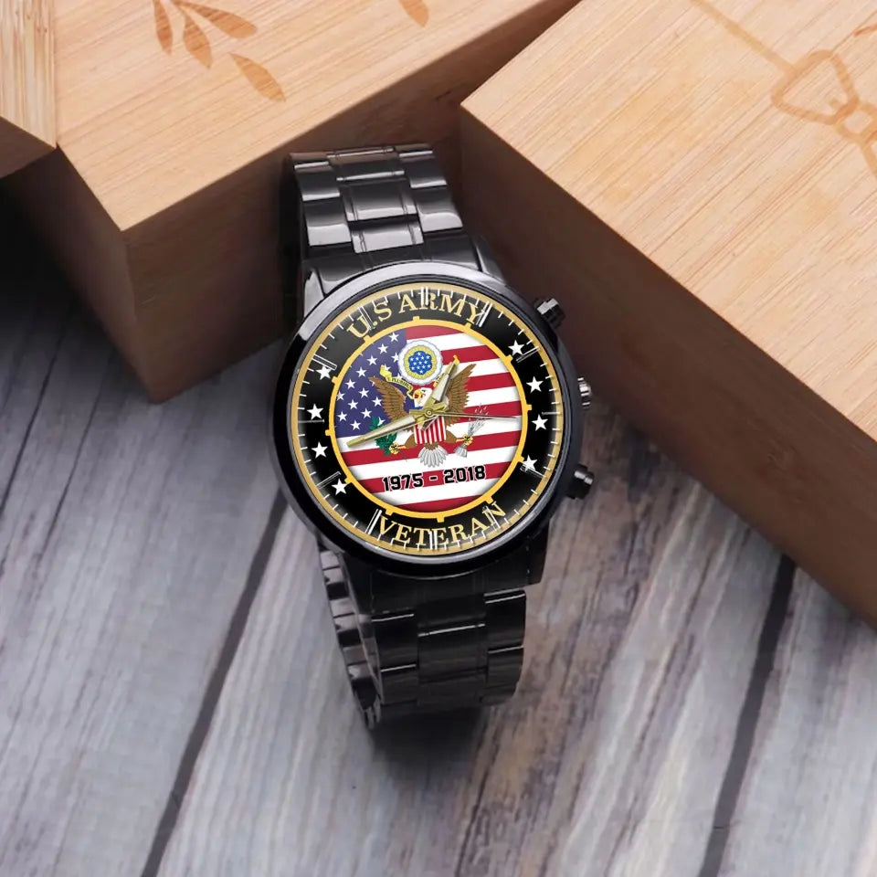 Personalized United States Veteran Logo Custom Time Watch Printed 24469AHVQ