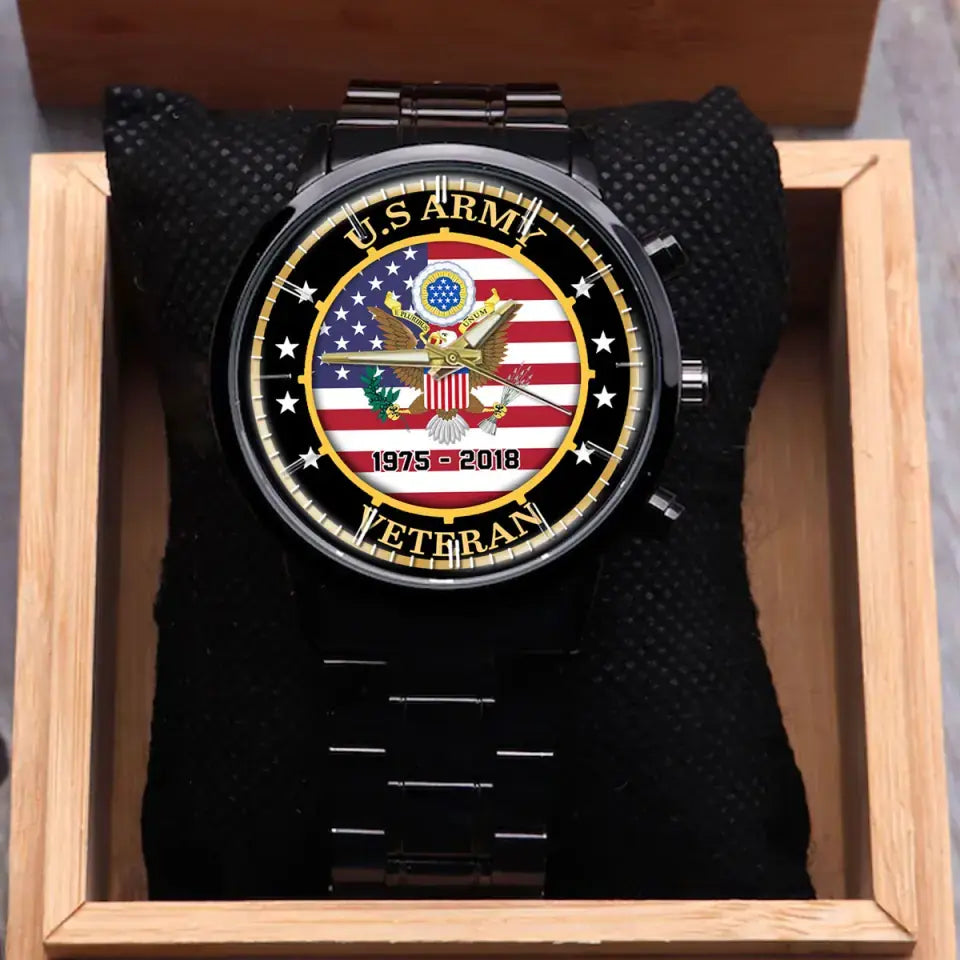 Personalized United States Veteran Logo Custom Time Watch Printed 24469AHVQ