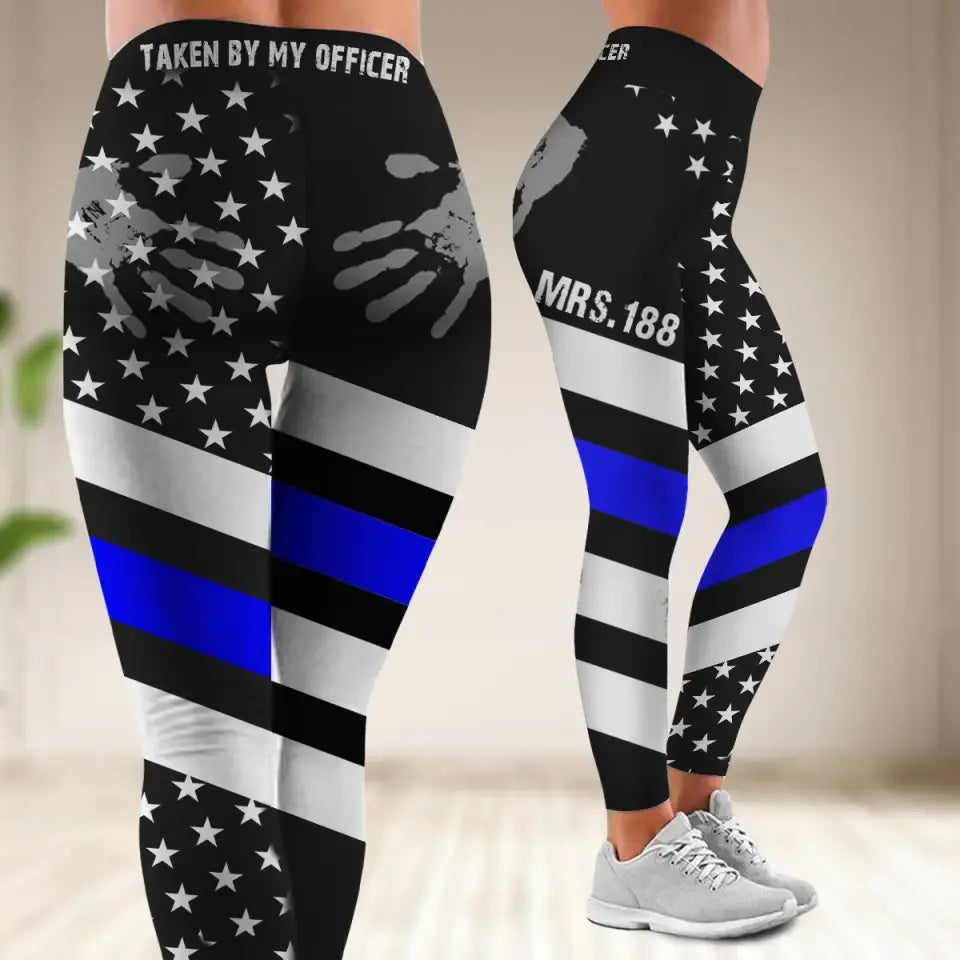 Personalized US Police Custom ID Legging or Hollow-out Tank Printed QTVQ24491