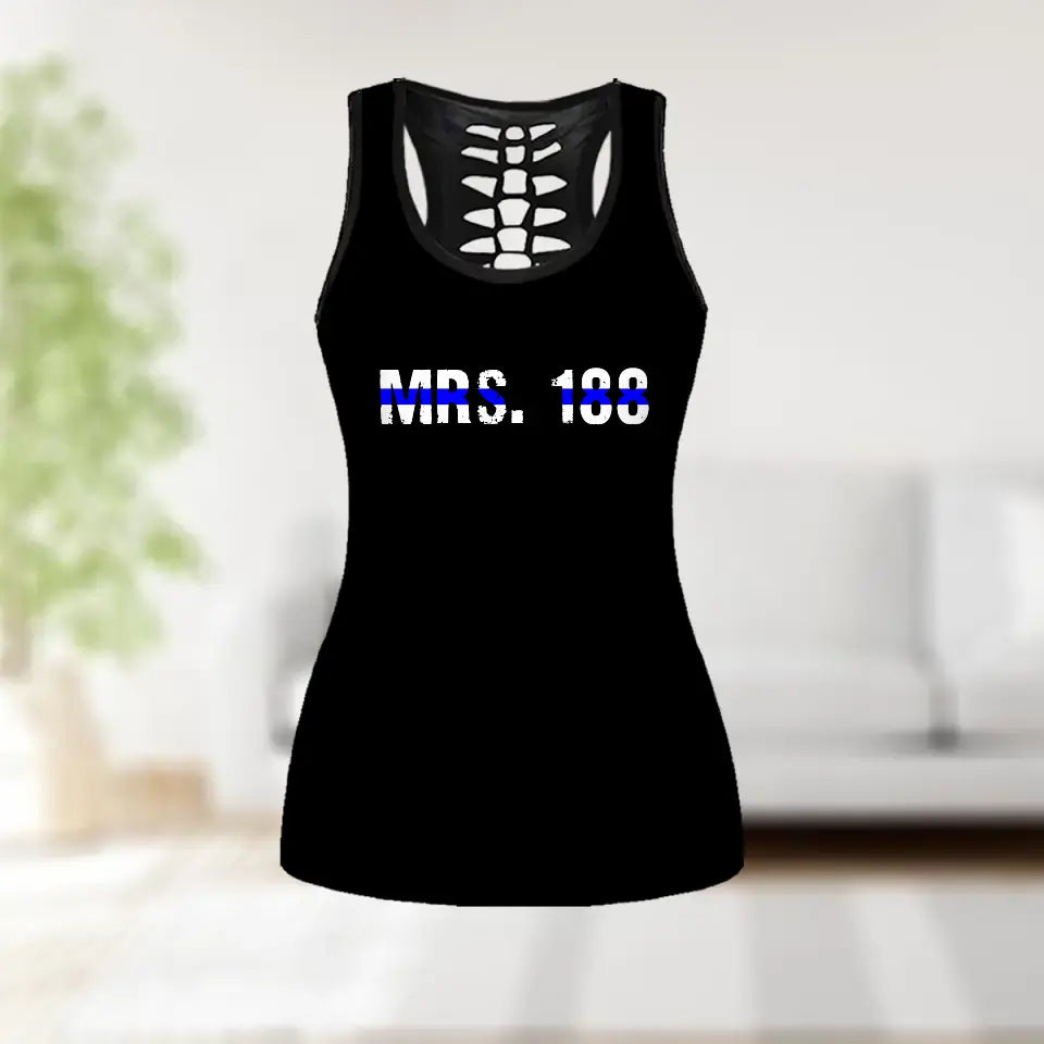 Personalized US Police Custom ID Legging or Hollow-out Tank Printed QTVQ24491