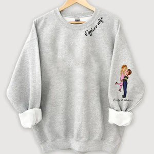 Personalized Police Couple Officer Wife Custom Name Sweatshirt Printed QTKVH24496