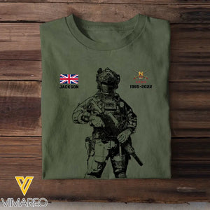 Personalized UK Veteran Logo Custom Name & Time T-shirt Printed KVH24506