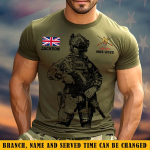 Personalized UK Veteran Logo Custom Name & Time T-shirt Printed KVH24506